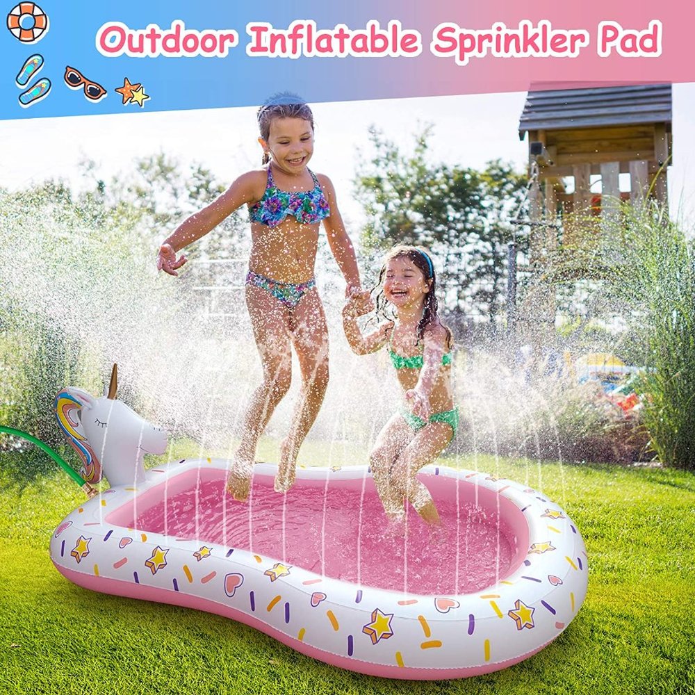 3 in 1 Outdoor Toy Sprinkler And Kiddie Pool Kids Toddlers Inflatable Splash Pad